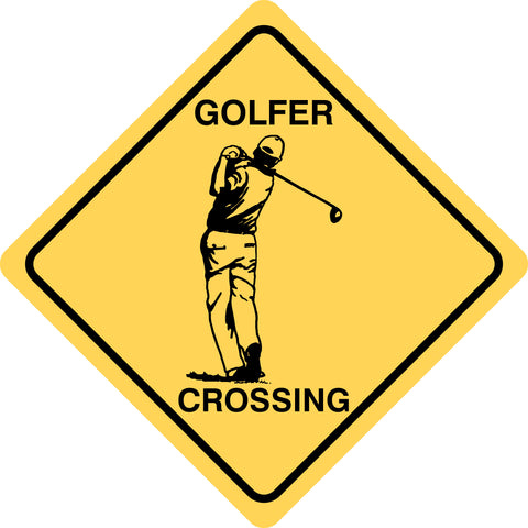 Golfer Crossing